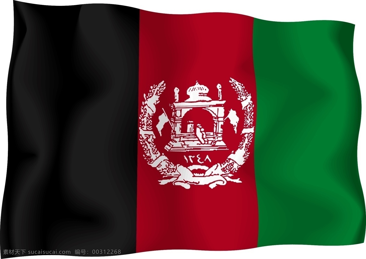 阿富汗 国旗 矢量 向量 灰色