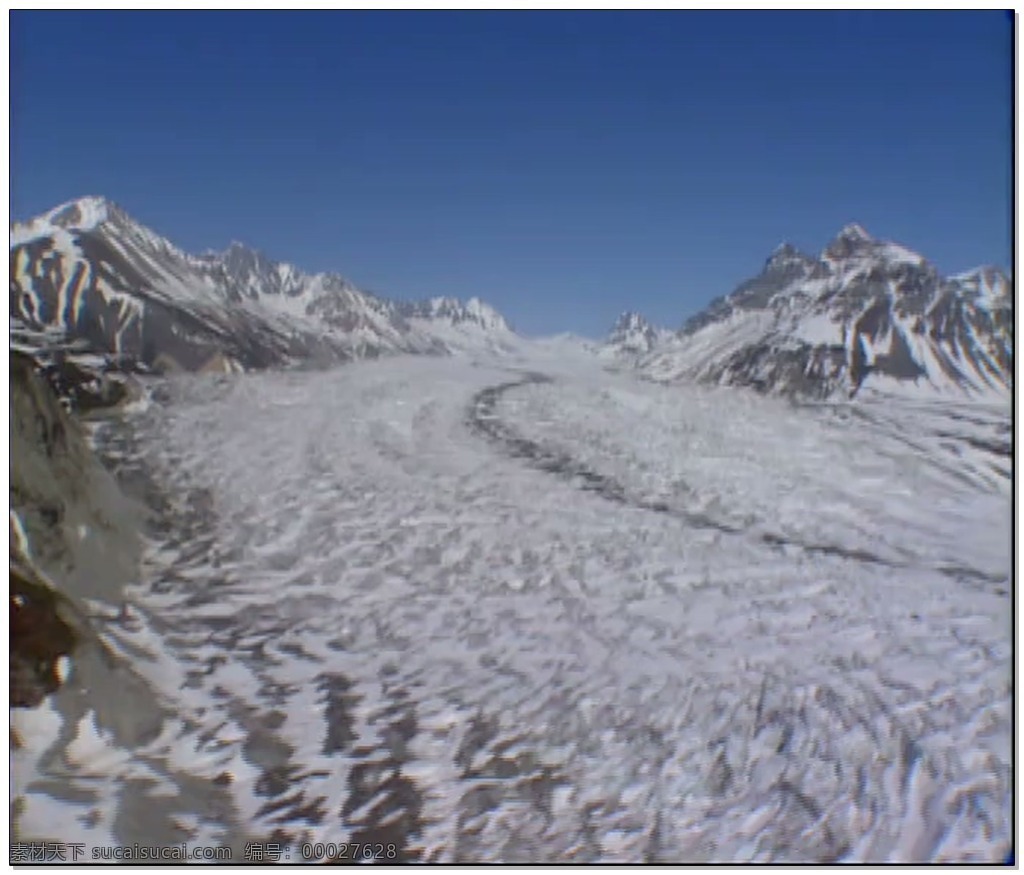 白色 雪山 视频 蓝天 白云 视频素材 动态视频素材