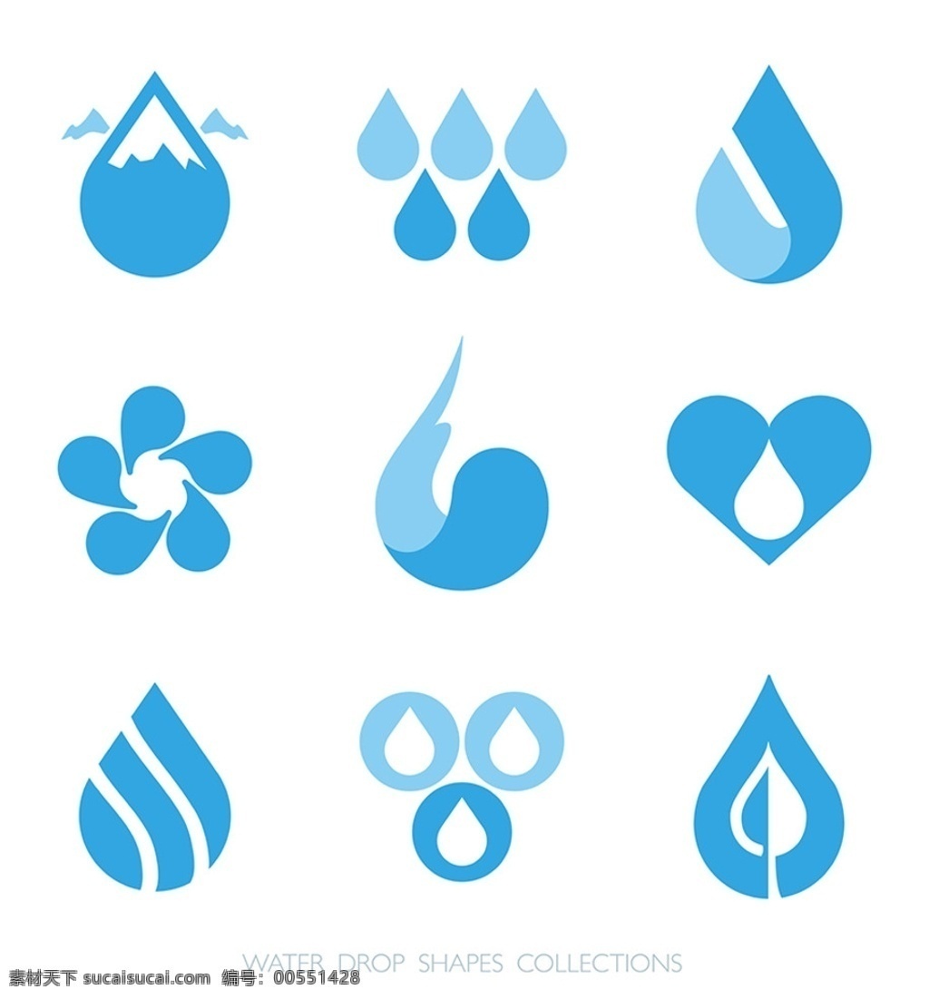 水滴抽象圖形 水滴 水 藍(lán)色 海浪 清涼 水珠 雨水 海水 波紋 夏天 圖形 標(biāo)志圖標(biāo) 其他圖標(biāo)