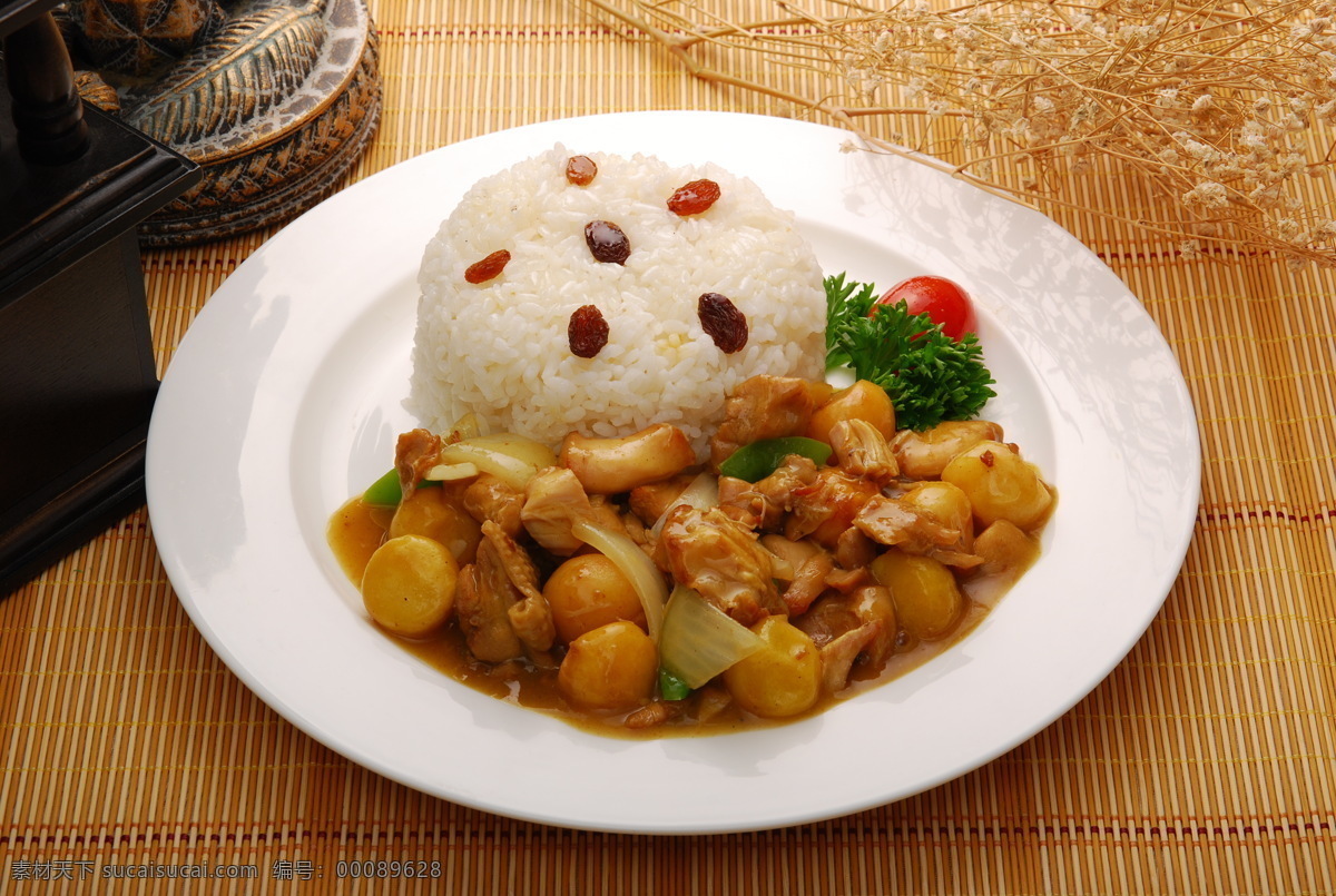西餐美食 飯類 紅燒牛腩飯 魚香肉絲飯 醬香排骨飯 照燒雞腿飯 餐飲美食
