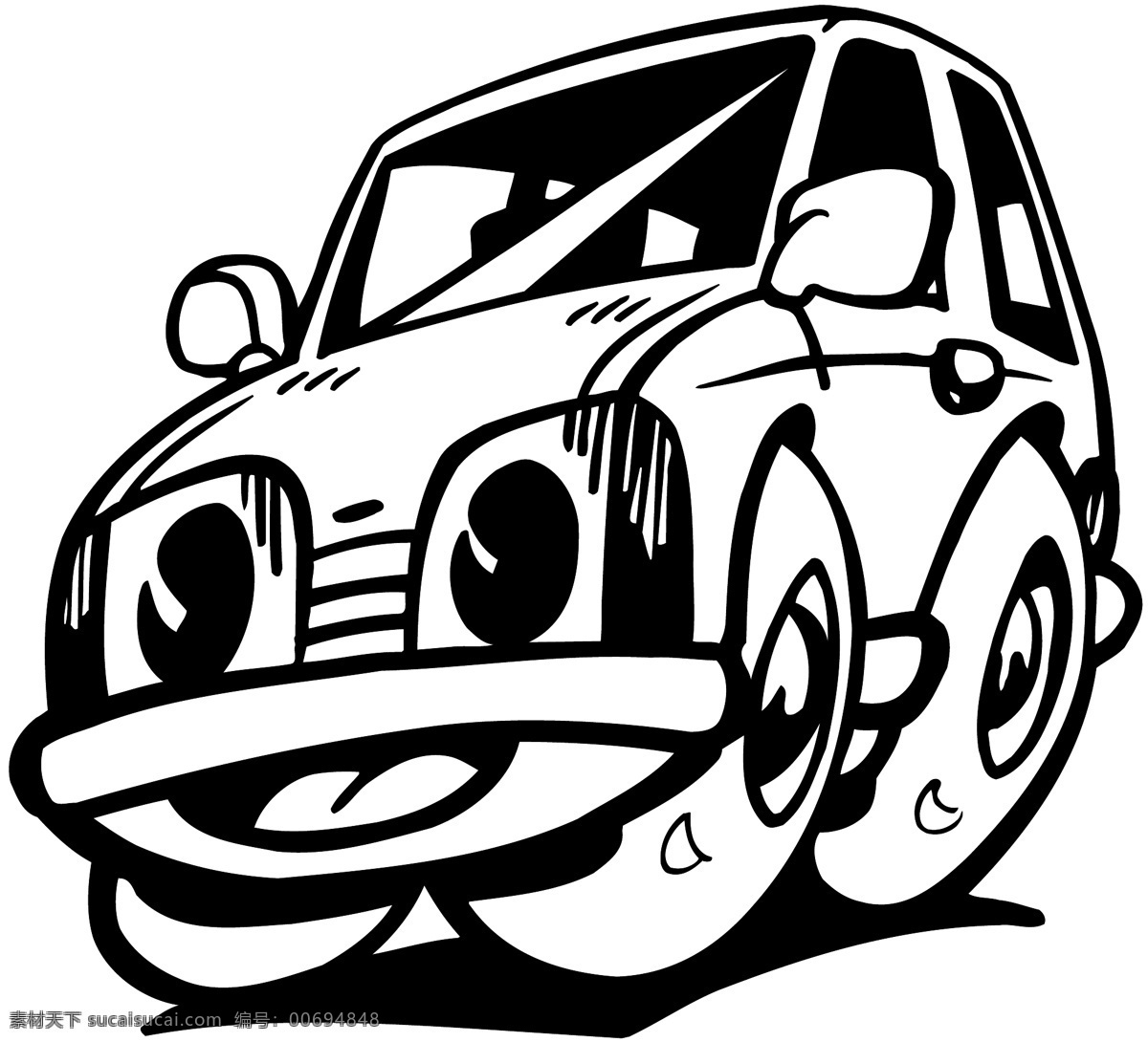 汽車擬人 卡通汽車 矢量素材 格式 eps格式 設(shè)計素材 擬人卡通 卡通人物 矢量圖庫 白色