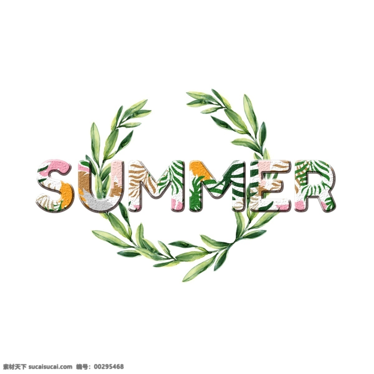 美好 夏天 抽象 字體 夏季 花圈 樹葉 美麗 華美 banckground 抽象字體 可編輯的字體 書法