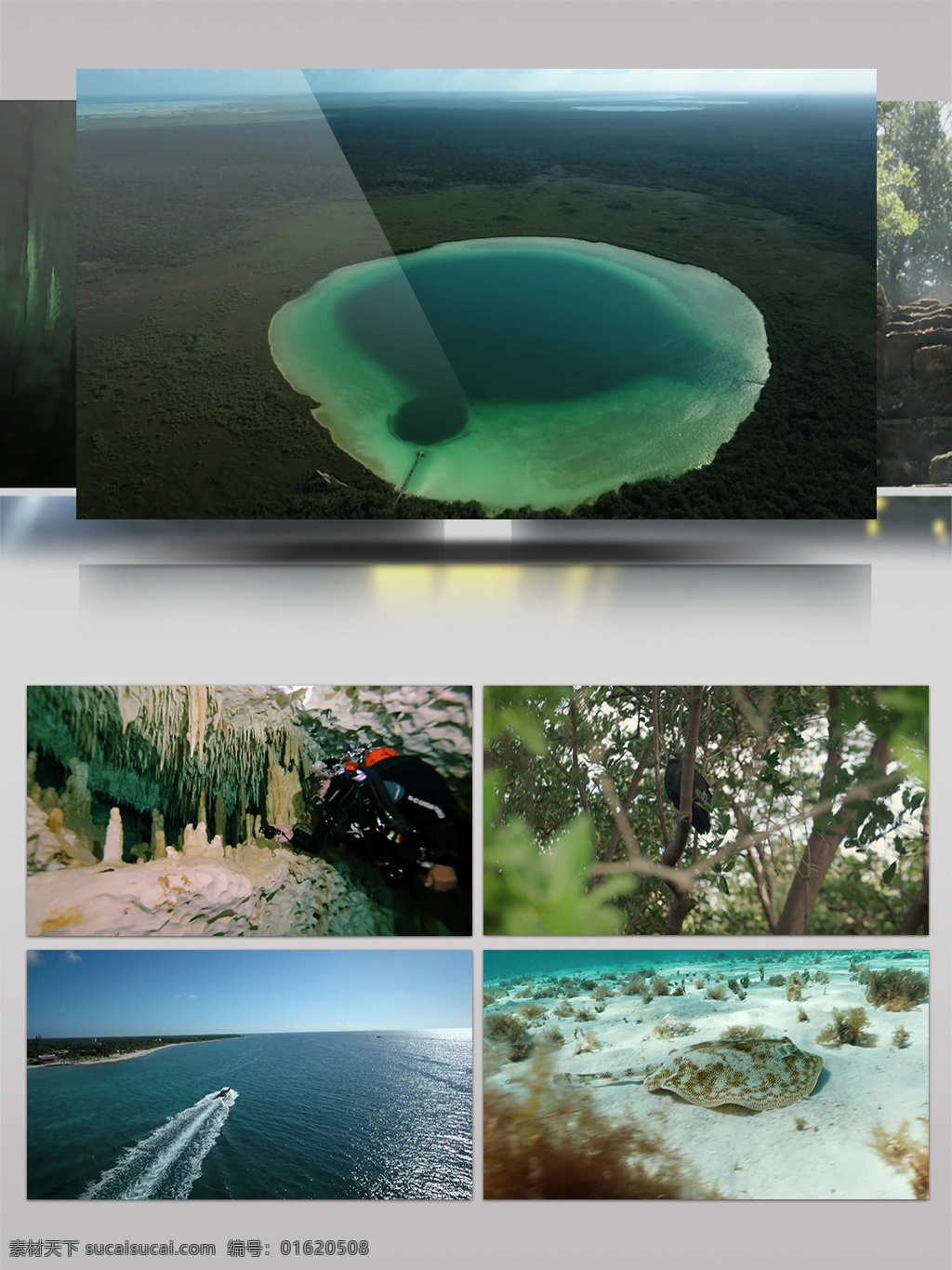皇家 加勒比 尤卡坦半岛 奥秘 风景 海景 航拍 旅游宣传片 鸟瞰 潜水