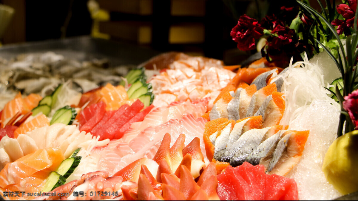 西餐廳 三文魚 海鮮 自助餐 菜品 圣誕 餐飲美食