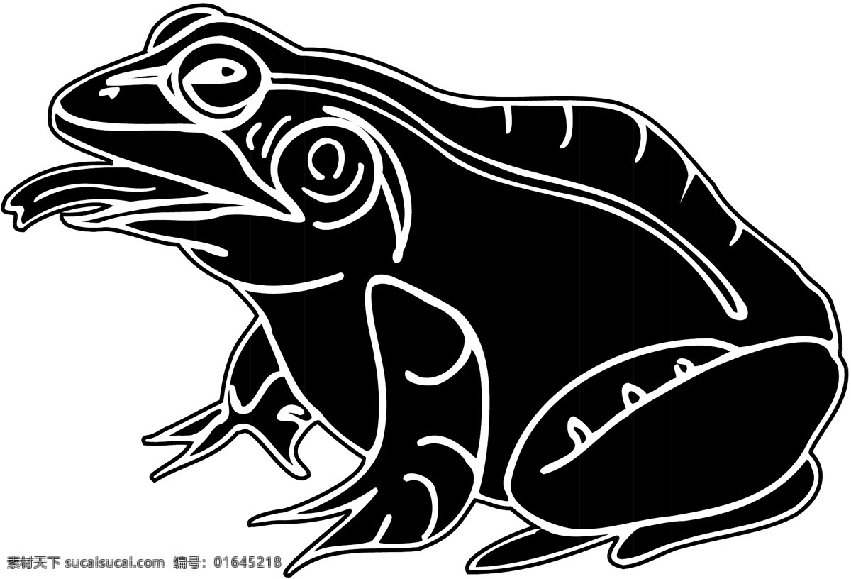 青蛙 两栖动物 矢量素材 格式 eps格式 设计素材 矢量动物 矢量图库 黑色