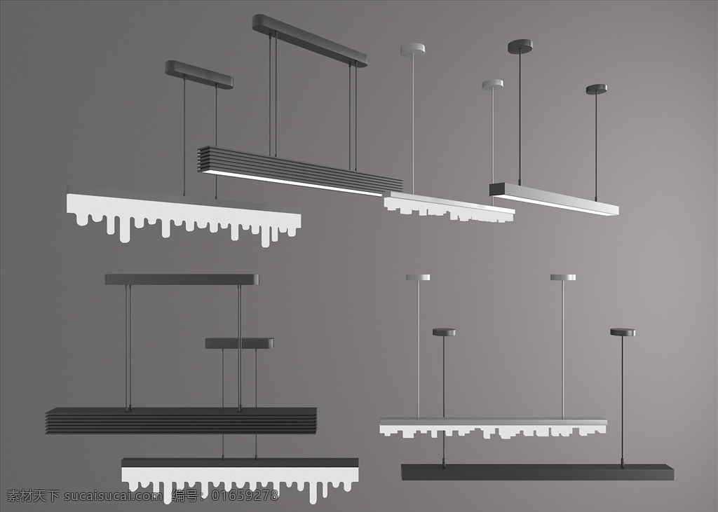 长形灯 灯管 吊灯图片 吊灯 3dmax 模型 3d作品 3d设计 室内模型 max
