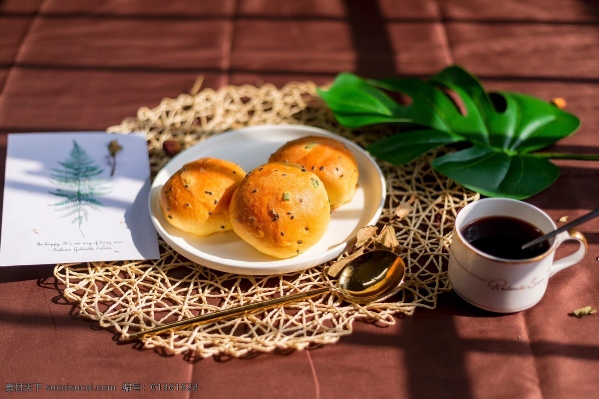 下午茶 糕點(diǎn)圖片 糕點(diǎn) 面包 綠葉 咖啡 餐飲美食 傳統(tǒng)美食