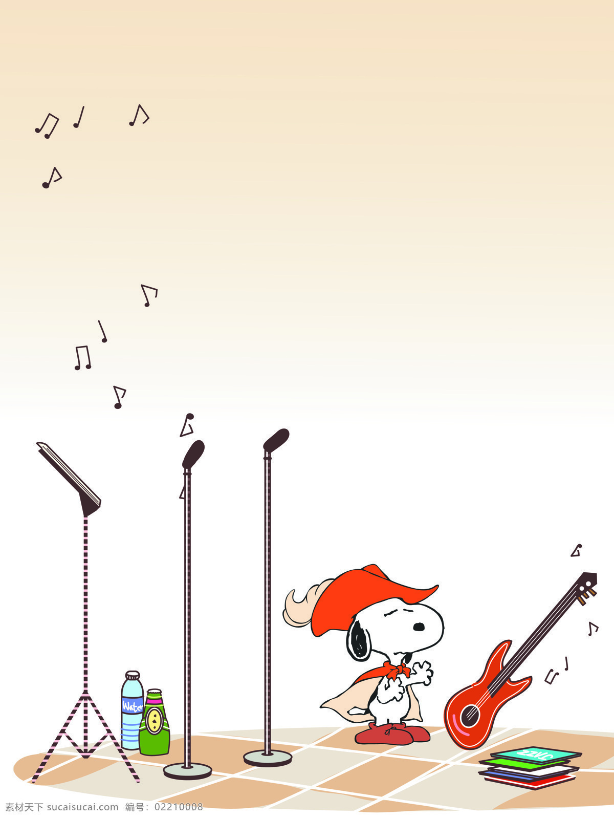 卡通免费下载 唱歌 底纹边框 狗 话筒 卡通 完美生活 小狗 史卢比 音符 小提琴 移门 移门图案 装饰素材