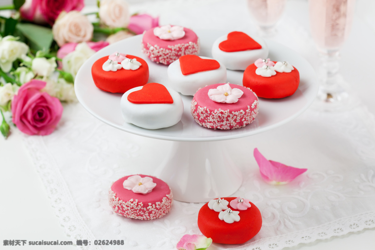 玫瑰花 糖果 情人节 节日素材 美丽鲜花 花朵 巧克力 温馨浪漫 美食图片 餐饮美食