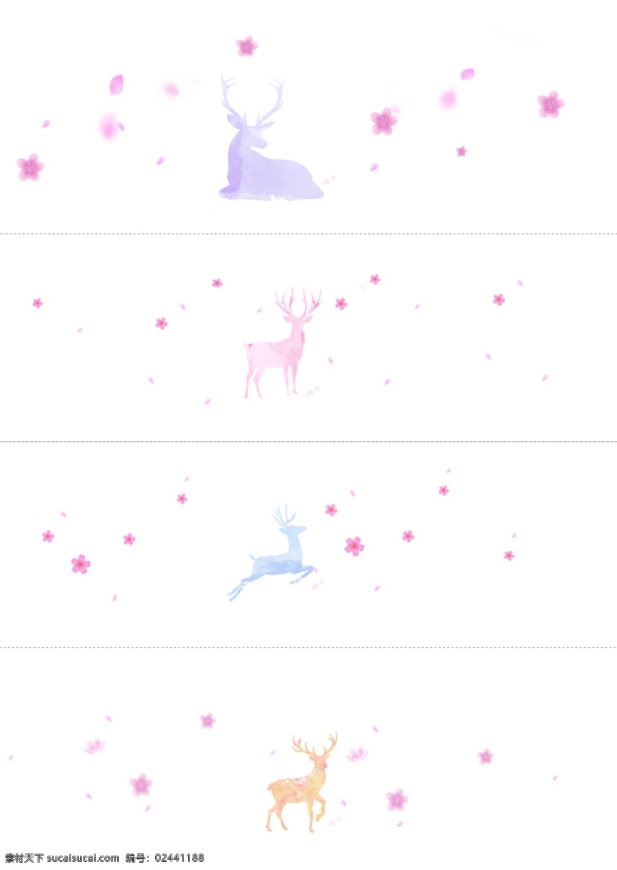 小鹿樱花图片 小鹿 樱花 日本 粉色 麋鹿