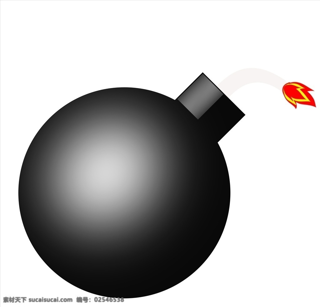 圆球炸弹 圆球 黑色 点火 爆炸 球体 原创 创意 共享 卡 通风 图标 现代科技 军事武器