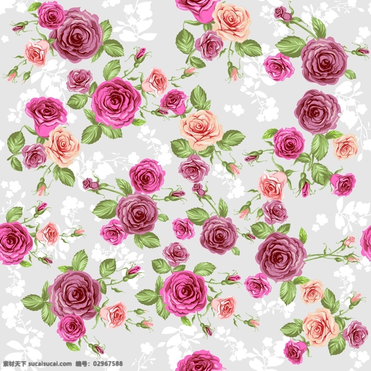 玫瑰 花卉 背景图片 水彩 玫瑰花 植物 花束 无缝背景 矢量 高清图片