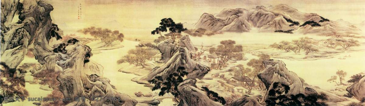 高山 云霧 山水畫 背景 墻 中式 古典 背景墻 貼圖 壁紙 墻紙