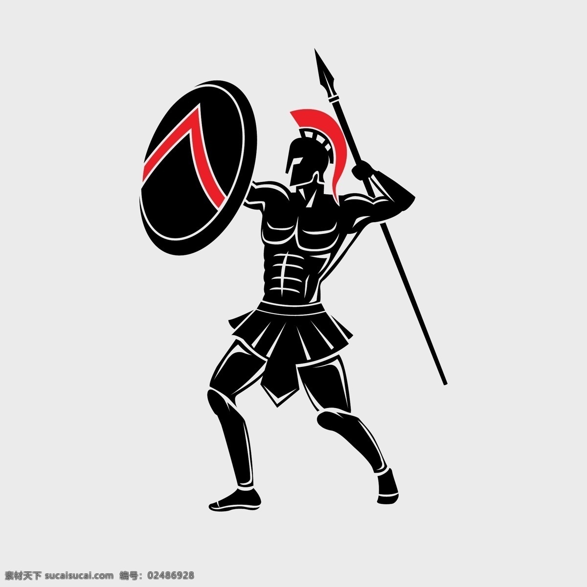 斯巴达战士 战士盔甲 矢量战士 欧洲战士 古代战士 战士剪影 矢量战士插画 卡通战士 手绘战士 战士姿势 长矛 红色披肩 人物卡通 人物图库 男性男人