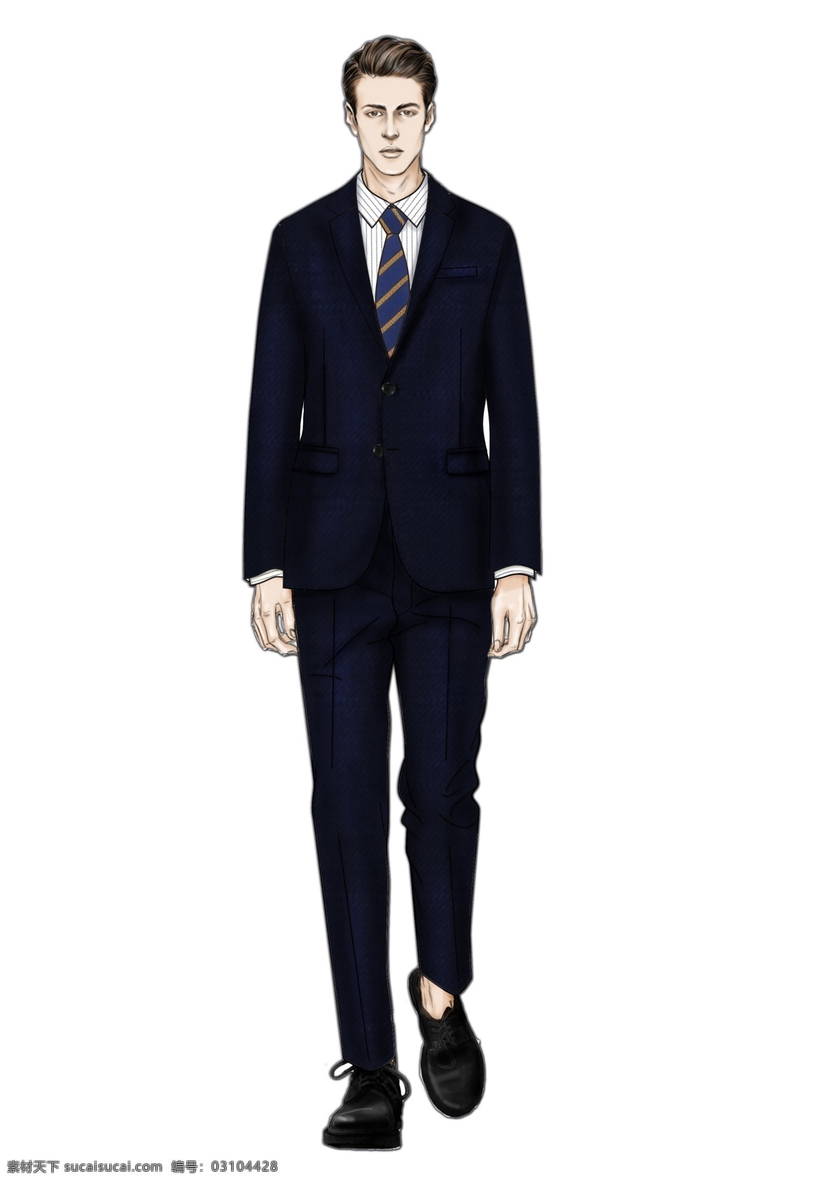 服裝 效果圖 帥氣 男 職業(yè) 西服 套裝 職場 服裝設(shè)計(jì)