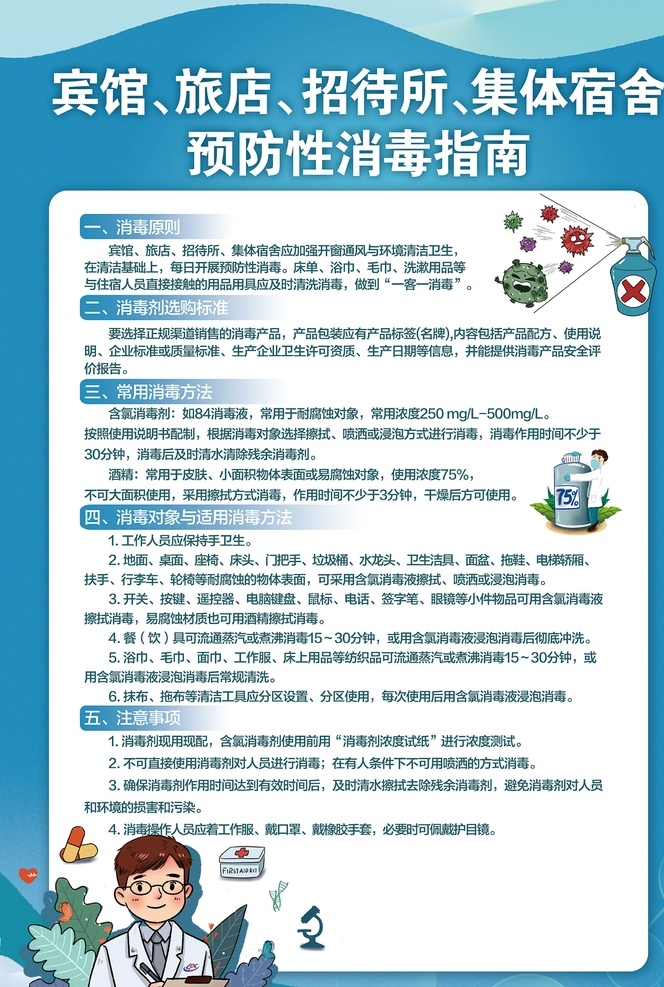 賓館 疫情 消毒 指南 防疫 居家消毒 抗擊疫情 預(yù)防病毒 新冠狀病毒 標(biāo)牌標(biāo)語 展板展架 展板模板