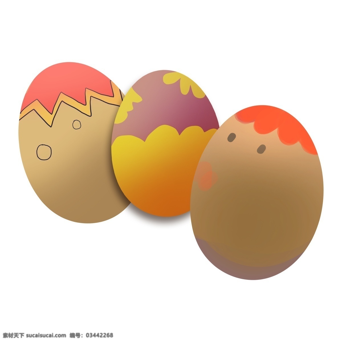 复活节 节日 气氛 彩蛋 元素 椭圆彩蛋 彩蛋装饰 彩蛋插画 立体彩蛋 卡通彩蛋