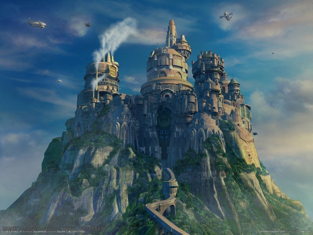 最终幻想 游戏 原 画 最终 幻想 场景 城堡 天空 电脑游戏 最终幻想系列 风景漫画 动漫动画