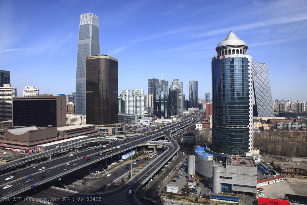 北京cbd 商務(wù)中心 夜景 首都 北京 立體 交叉 道路 天空 云彩 藍(lán)天 橋梁 建筑 交通 景觀 環(huán)形路 風(fēng)景名勝 自然景觀