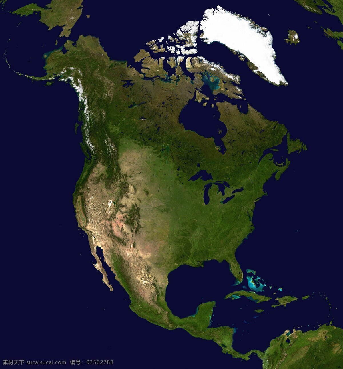 北美洲地形图 北美洲 卫星 地形 地形图 设计图库