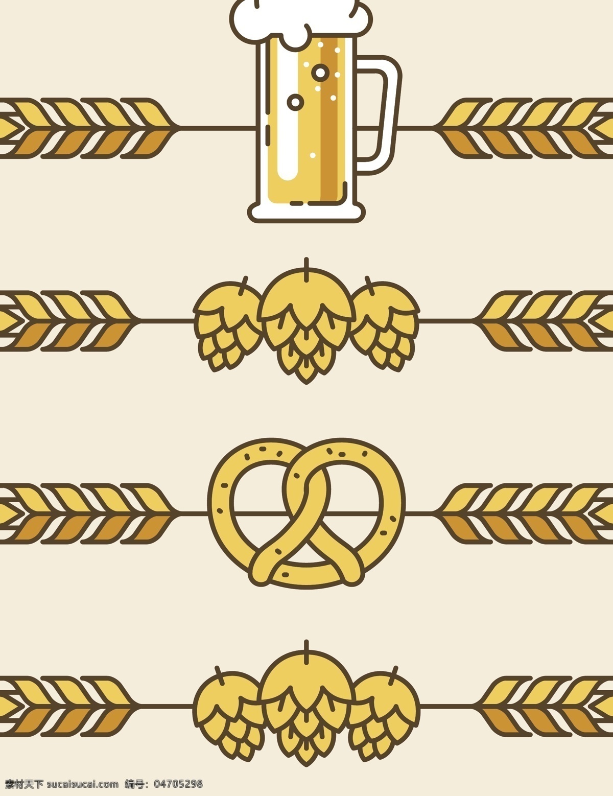 小麦 酒杯 图标 麦穗 啤酒花 矢量图 矢量 高清图片