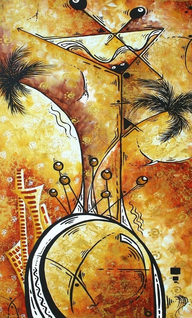 热带 风情 抽象画 热带风情 椰树 狂想 幻想 激情 热血 油画 现代画 金色 框画 匾画 文化艺术 绘画书法