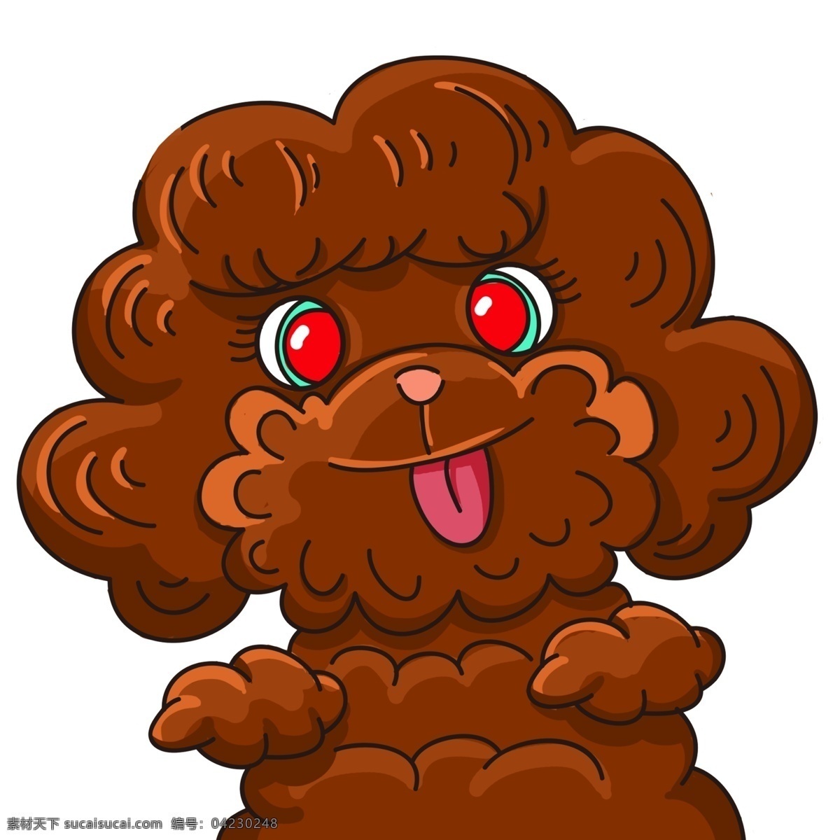 手绘 可爱 棕 泰迪 狗 玩偶 原创 元素 色 宠物 狗狗 玩具 设计元素 棕色 原创元素
