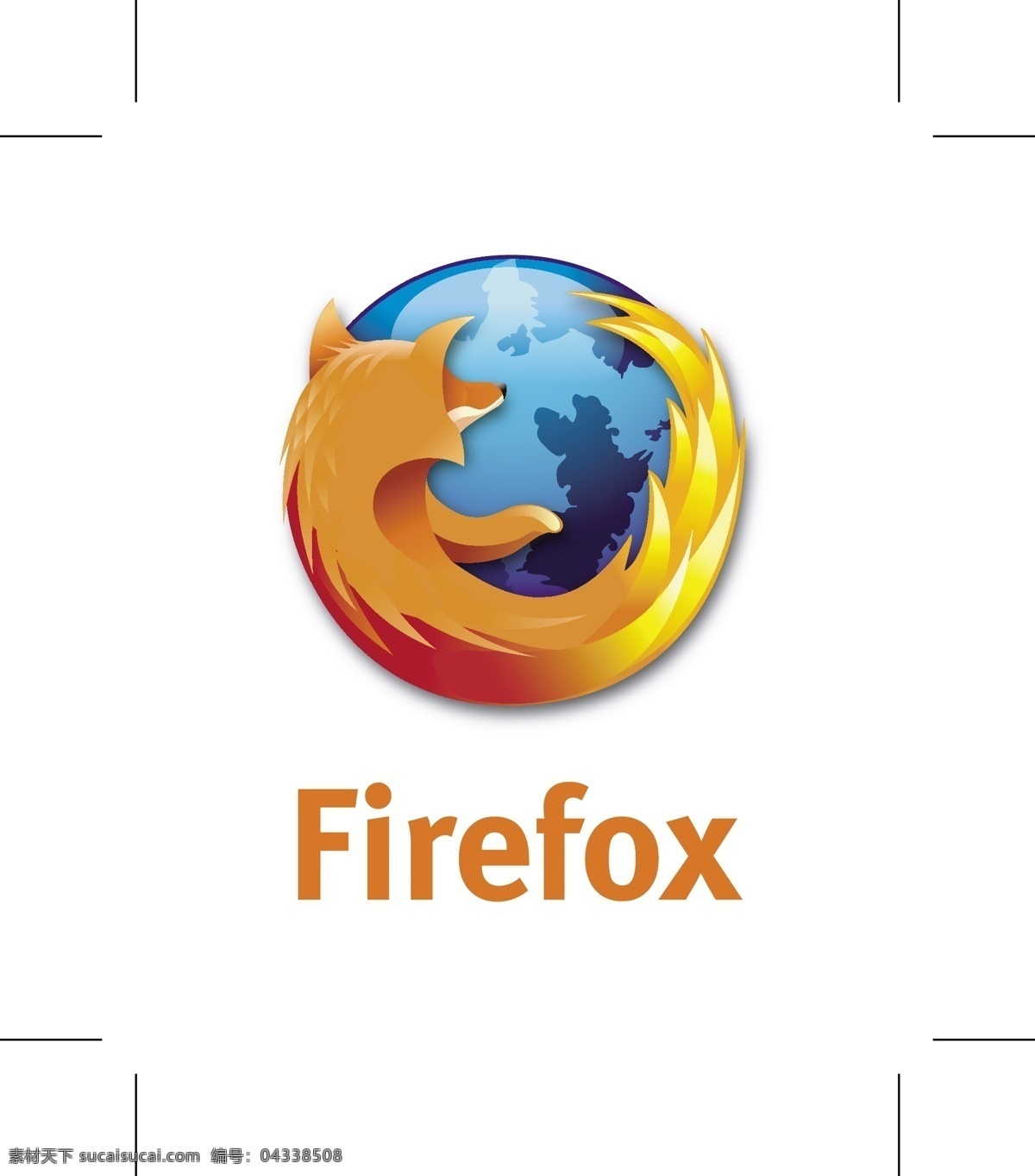 火狐浏览器 firefox 火狐 标志 标识为免费 白色