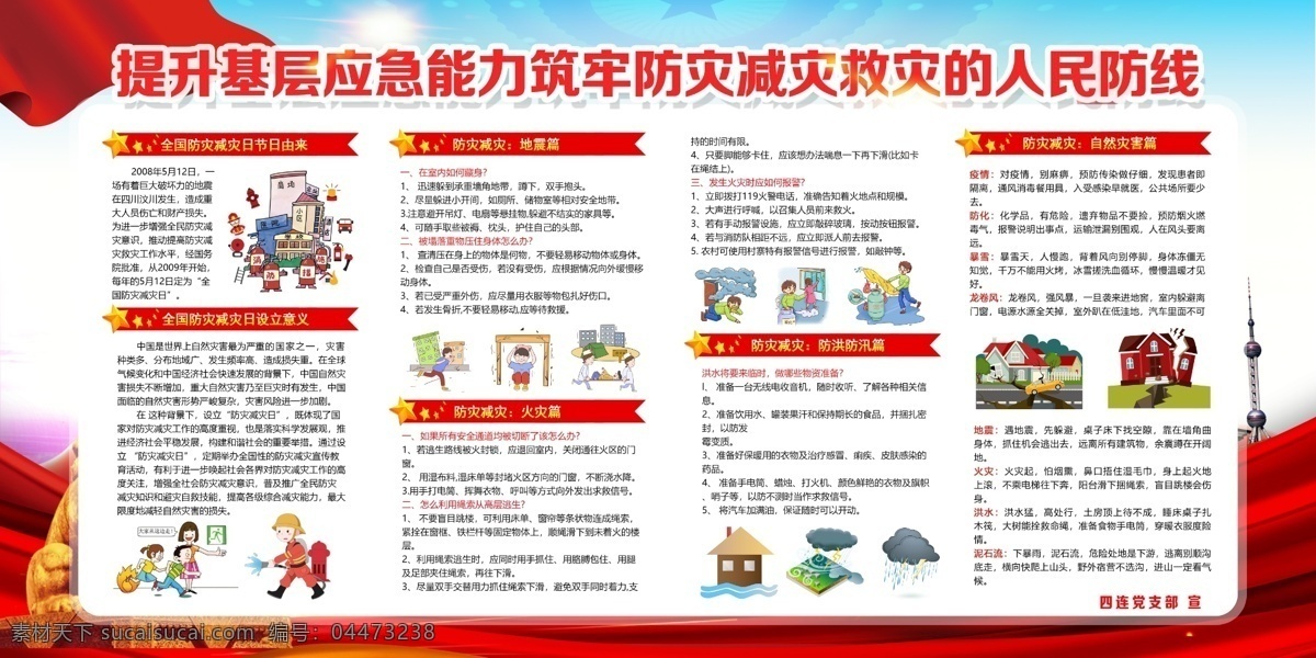 筑 牢 防災(zāi) 減災(zāi) 救災(zāi) 人民 防線 全國(guó) 防災(zāi)減災(zāi)日 主題 活動(dòng) 宣傳 展板 宣傳欄 2020 年 全國(guó)防災(zāi)減災(zāi) 日 宣傳展板 防災(zāi)減災(zāi)展板 防災(zāi)減災(zāi)宣傳 防災(zāi)減災(zāi)板報(bào) 地震 防火 避震 防災(zāi)減災(zāi) 社區(qū)展板 防災(zāi)減災(zāi)知識(shí) 防災(zāi)宣傳欄 減災(zāi)宣傳欄 防災(zāi)減災(zāi)標(biāo)志 減少災(zāi)害風(fēng)險(xiǎn) 展板模板