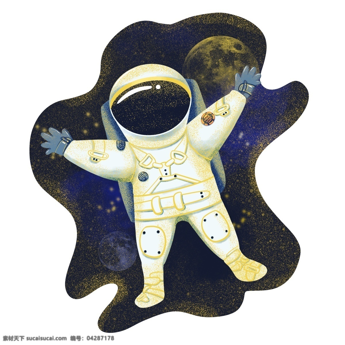宇航员 宇宙 流浪 地球 手绘 星球 奥秘 探险 外空 流浪地球 科技