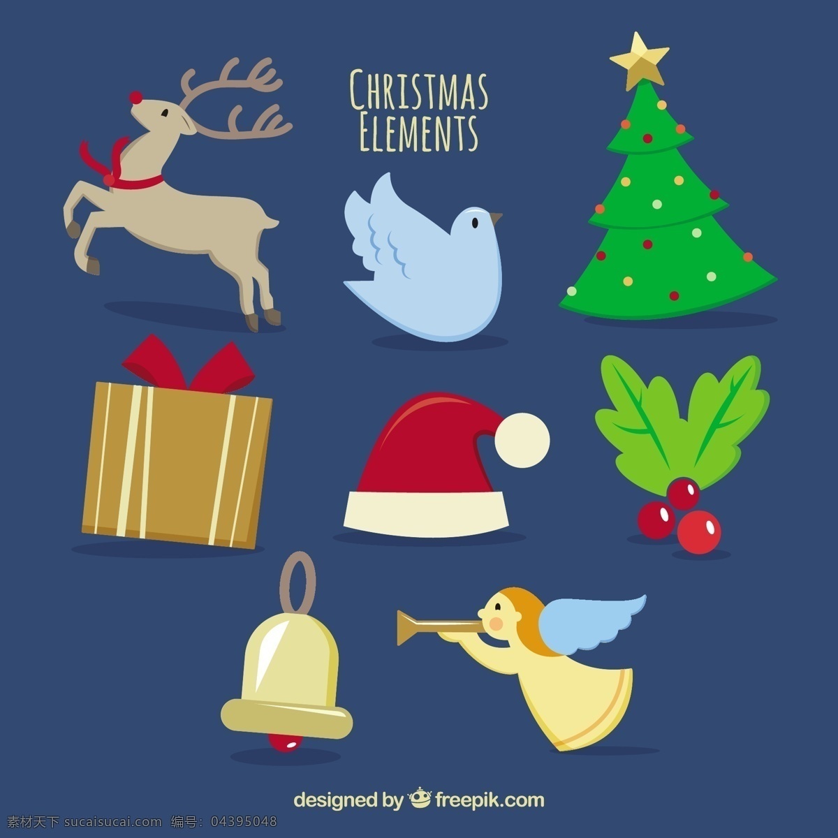 绘制 圣诞 元素 圣诞树 礼物 圣诞快乐 冬天 天使 快乐 庆祝 鹿 帽子 假日 鸽子 节日快乐 说明 铃铛 圣诞帽 槲寄生 青色 天蓝色