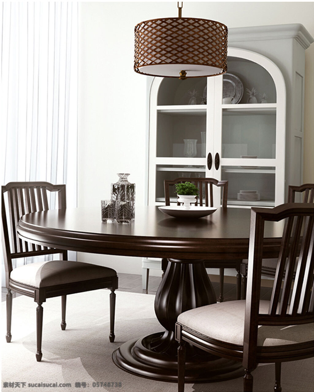 中式 客厅 max 效果图 现代中式 室内设计 红木 餐桌椅 家装效果图 max源文件 白色地板 渲染图