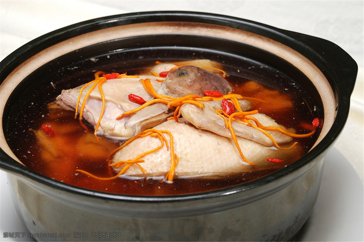 虫草 花 煲 野鸭 虫草花煲野鸭 美食 传统美食 餐饮美食 高清菜谱用图