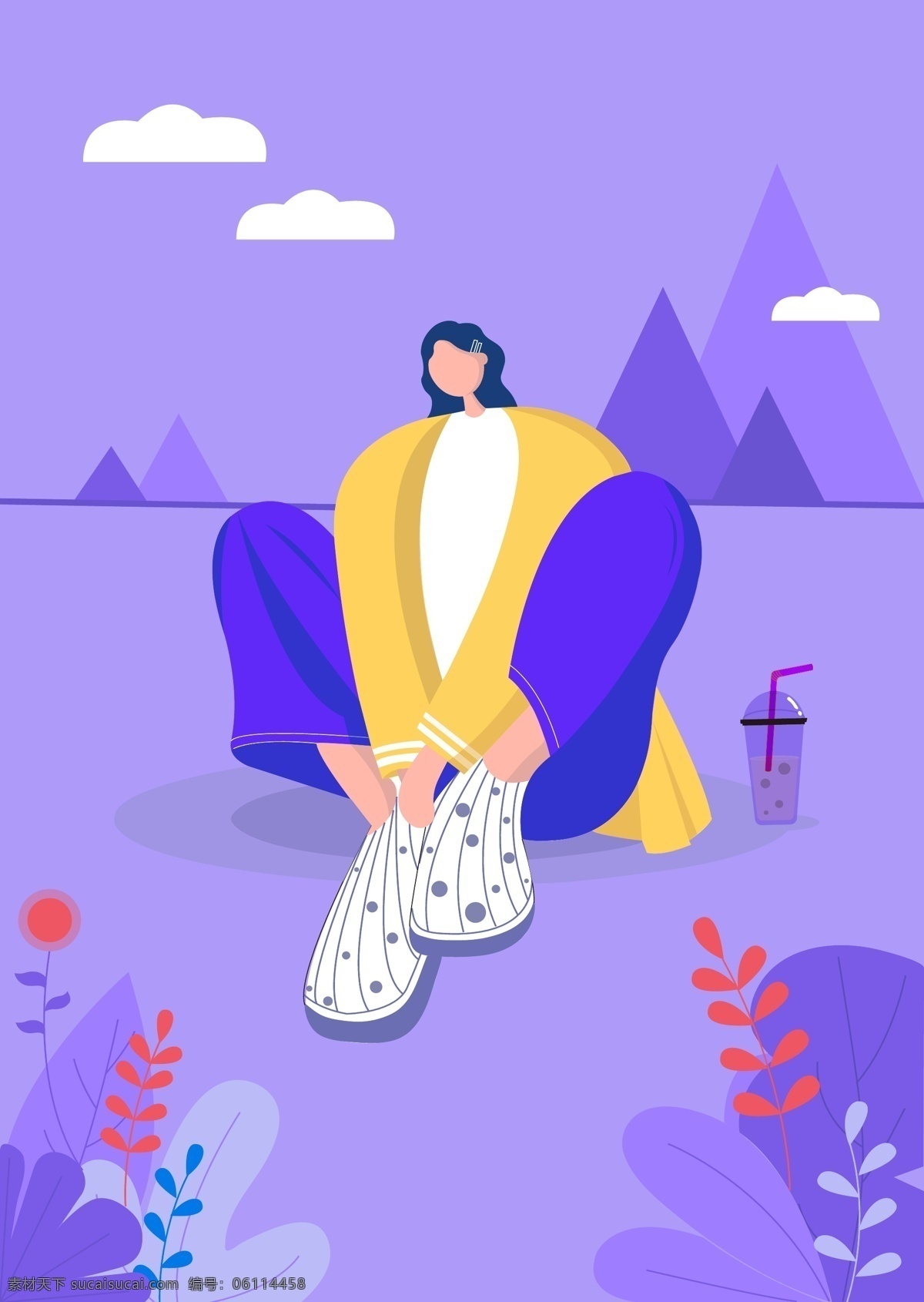 扁平人物插畫 扁平 人物插畫 ai插畫 紫色背景 自然植物 簡筆畫 女孩 矢量插畫 動漫動畫 圖標(biāo) 小清新風(fēng)格 原創(chuàng) 花朵 桌面壁紙 分層 好看的插畫 花朵插畫 手繪插畫 創(chuàng)意插畫 可愛人物 裝飾圖案 山水插畫 扁平插畫