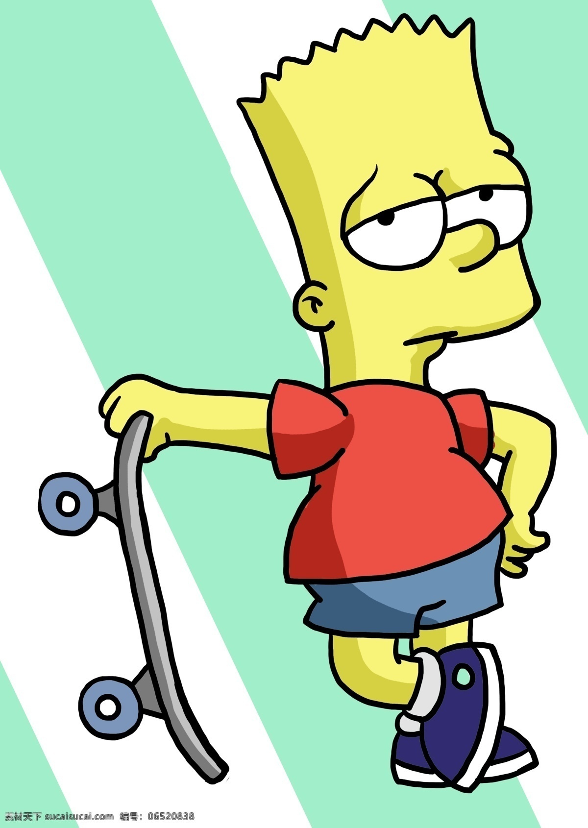 辛普森一家 滑板 小男孩 卡通 动漫 动画 动漫动画 动漫人物