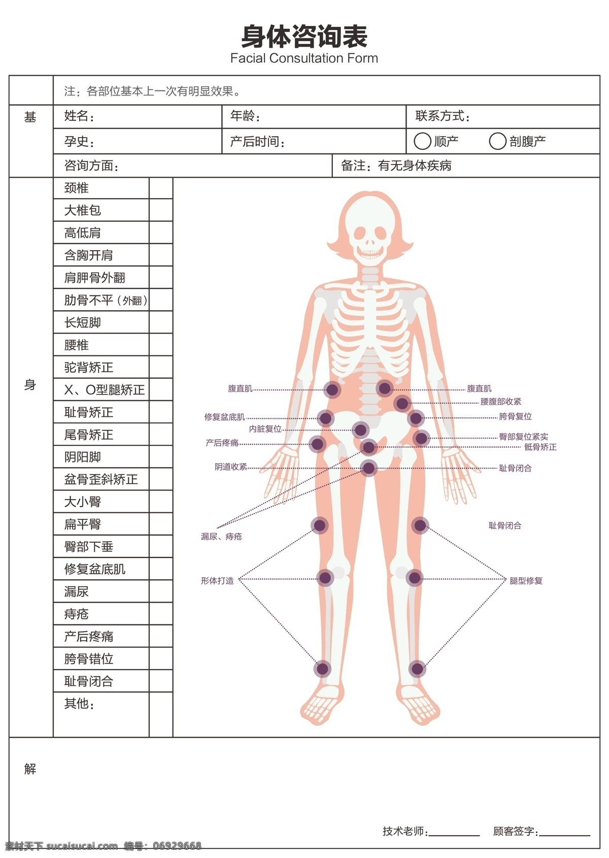 產(chǎn)后 康復(fù)中心 身體 咨詢 表格 產(chǎn)后康復(fù) 孕婦