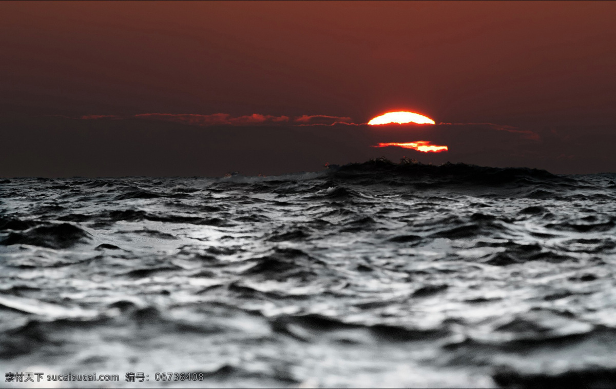 唯美 海上 日落 高清 落日 海 昏暗 黃昏 傍晚