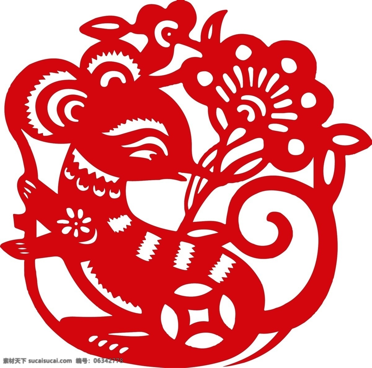 鼠年剪紙 剪紙 鼠年 模版 鼠年大吉 鼠 分層