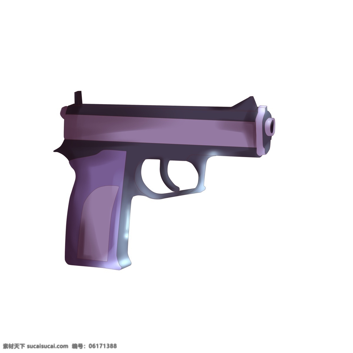 紫色 手枪 手绘 插画 紫色的手枪 漂亮的手枪 可爱的手枪 警察配枪 手绘手枪 卡通手枪 手枪装饰