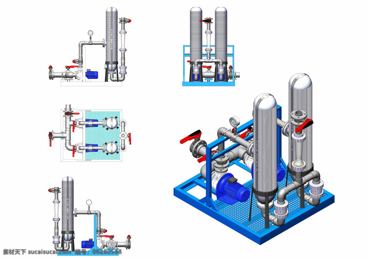 数据 包 预处理 管道 机械设计 3d模型素材 电器模型
