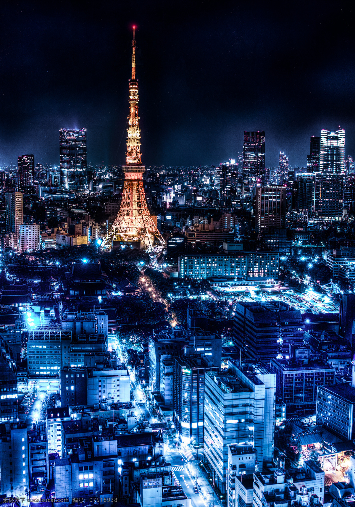 东京夜景 日本 东京 夜景 港区 东京铁塔 国外旅游 旅游摄影