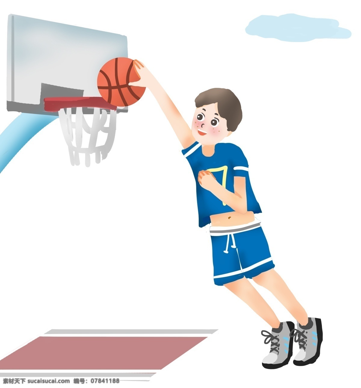 健身 运动 篮球 插画 打篮球插画 卡通插画 健身运动 体育项目 强身健体 锻炼身体 篮球框