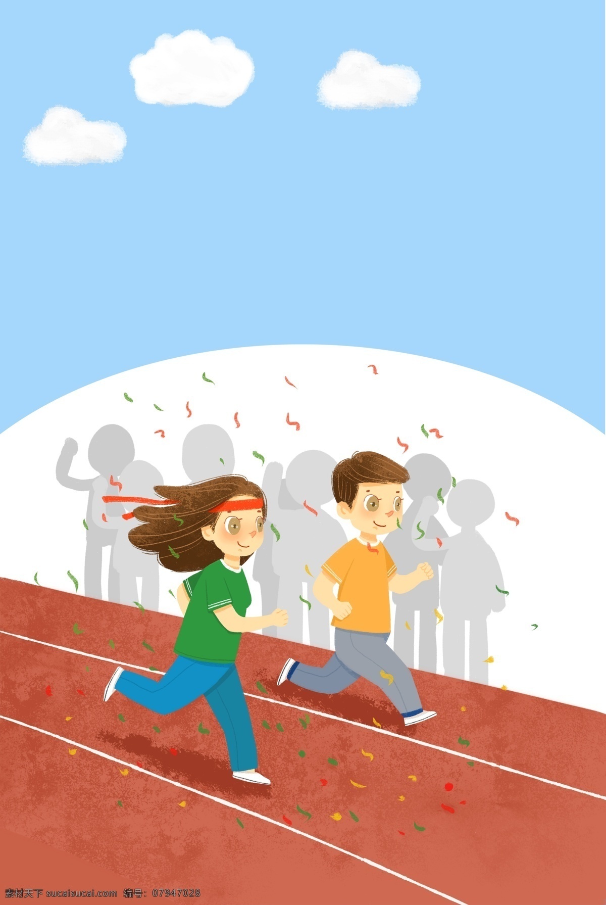 青春 活力 跑步 运动 背景 田径 跑道 体育精神 快乐 健康 冲刺