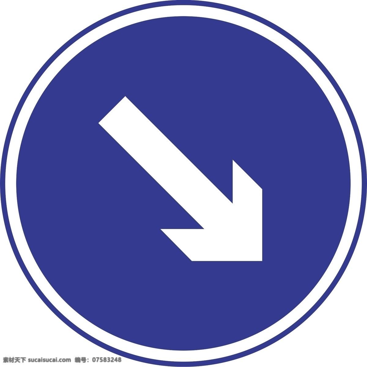 右侧 道路 行驶 标志 标志牌 靠右 蓝色 室外广告设计