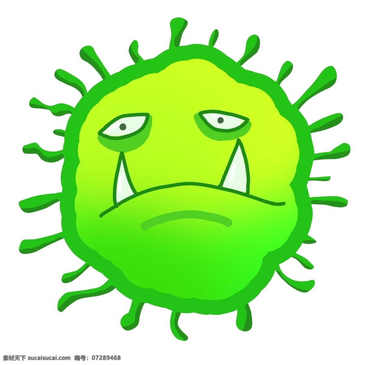 绿色 有害 细菌 插画 绿色的细菌 卡通插画 有害细菌 细菌插画 病菌插画 病菌细菌 尖尖的牙齿