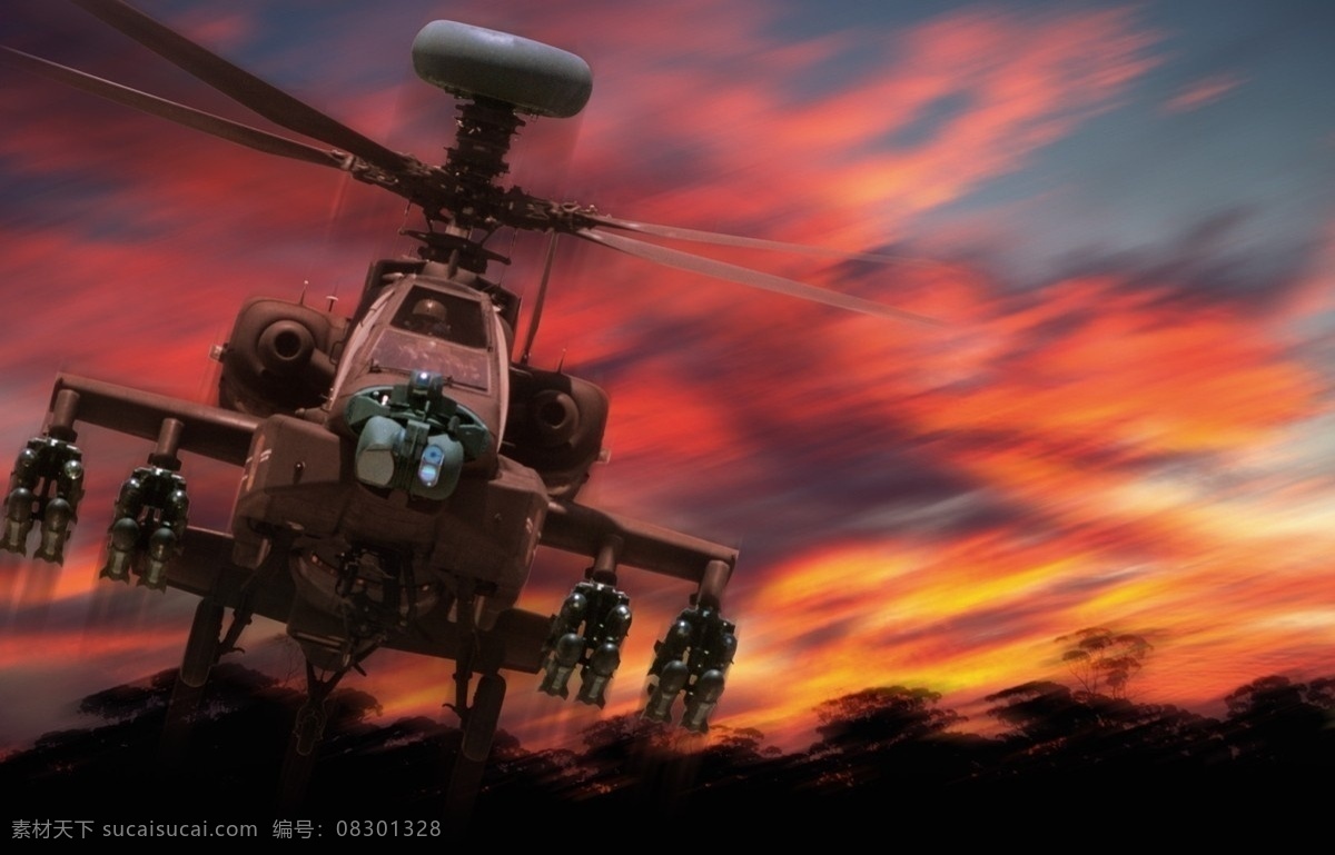 军用飞机 阿帕奇 武装直升机 天空 飞行 盘旋 军事武器 现代科技