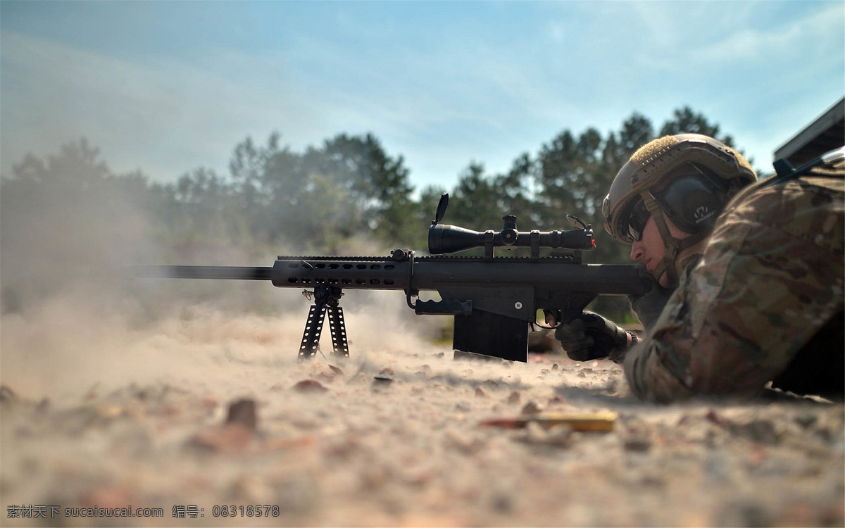 美军 士兵 射击 近照 军事 战地摄影 枪械 高清 现代科技 军事武器