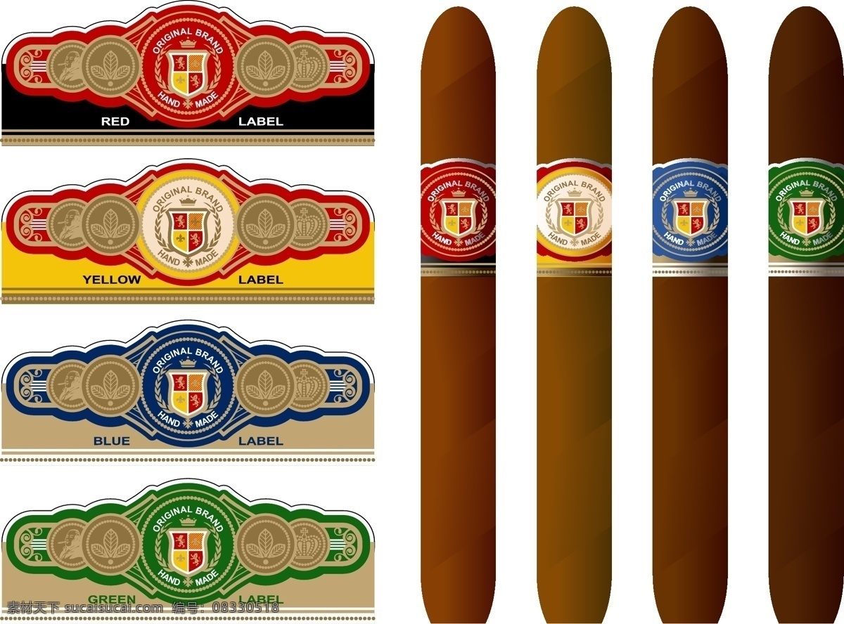 雪茄 标签 矢量 暗红色 造型图案 雪茄标签 标签图案 海报广告 高清图片