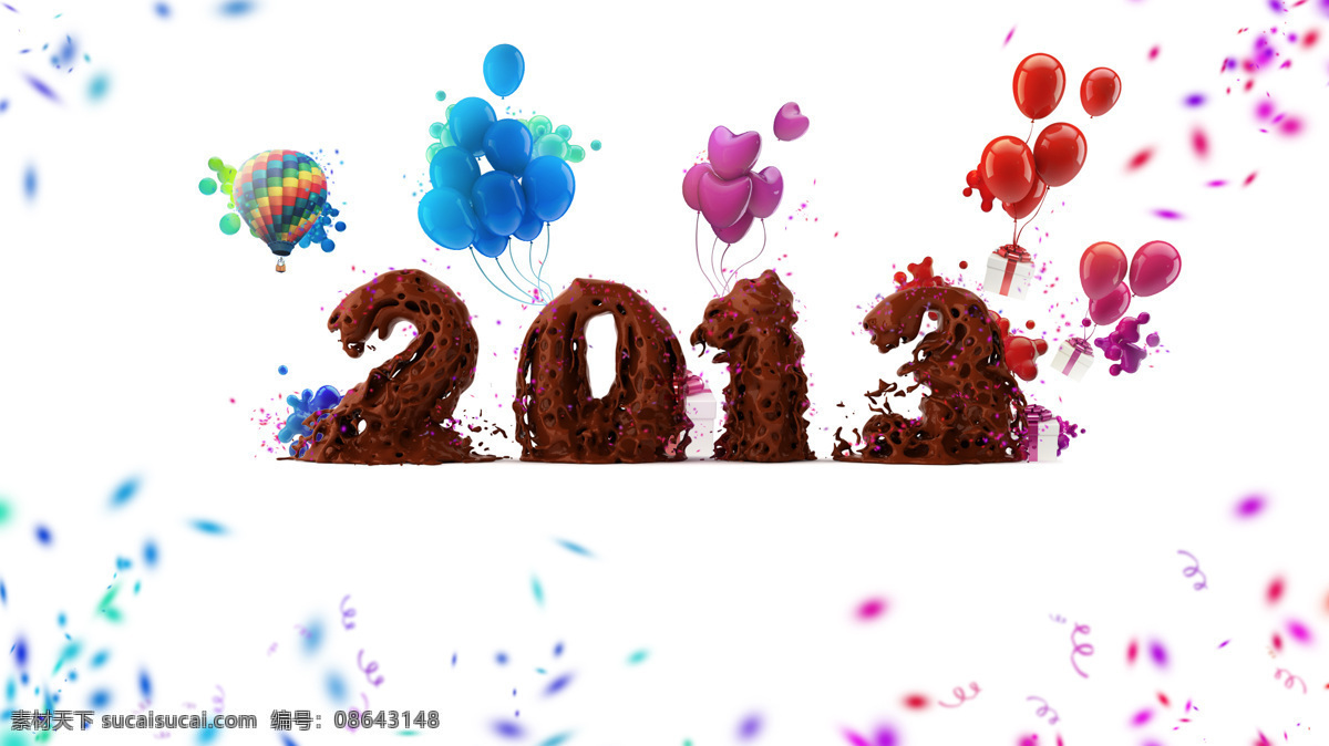 3d 背景 材質(zhì) 粉色 盒子 紅色 節(jié)日 節(jié)日慶祝 喜迎2013 新年 快樂 新年快樂 字母 英文 立體 巧克力 亮光 禮物 氣球 熱氣球 冷色系 藍色 祝福 新 年 海報 展板 卡片 文化藝術(shù) 企業(yè)文化海報