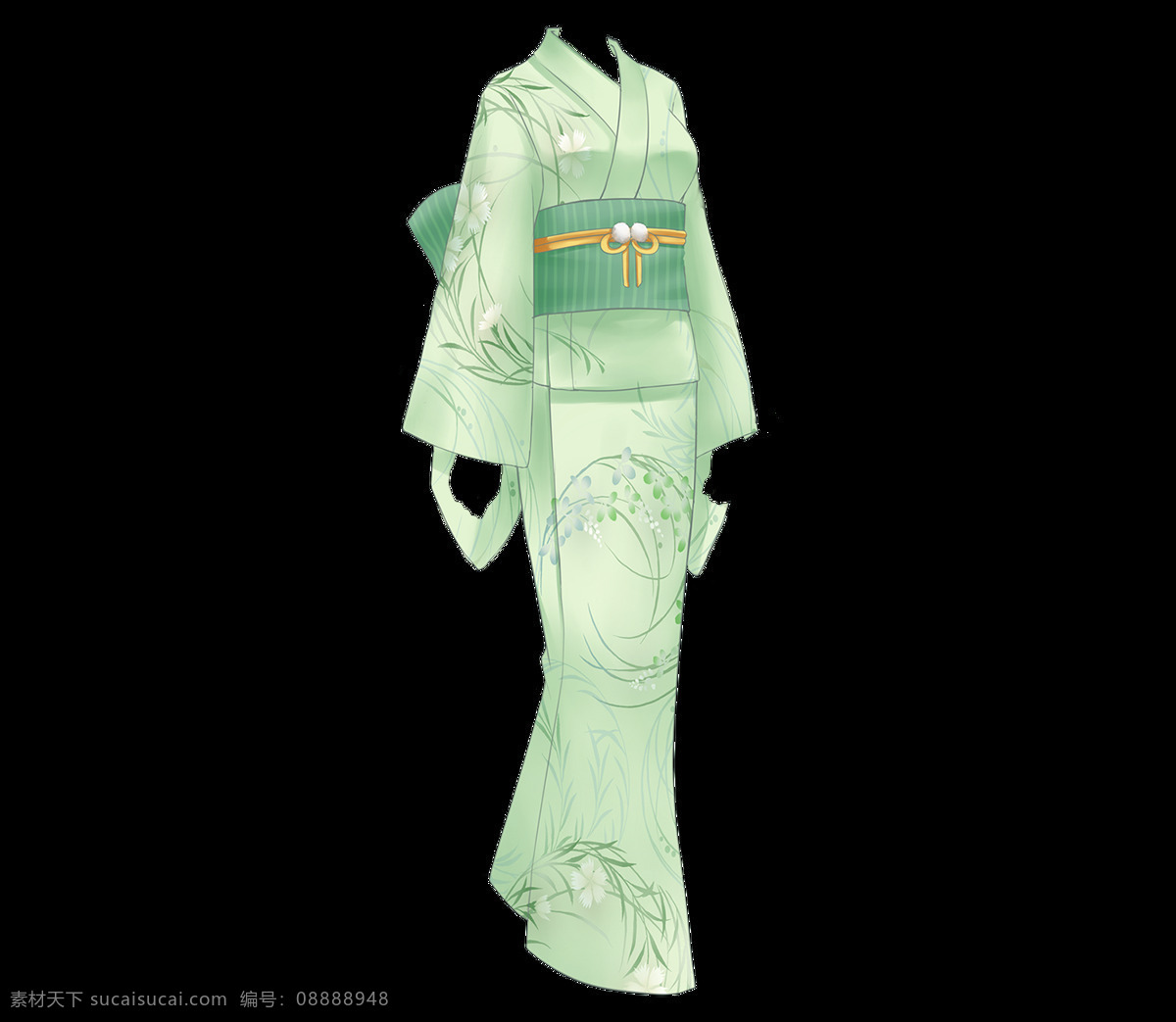 中式 淺綠色 和服 圖 元素 png元素 海報 免摳元素 淺綠 透明元素 衣服 中國風
